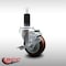 Service Caster 3.5'' SS Maroon Poly Swivel 1-1/4'' Expanding Stem Caster with Brake SCC-SSEX20S3514-PPUB-MRN-TLB-114 - alternate 2
